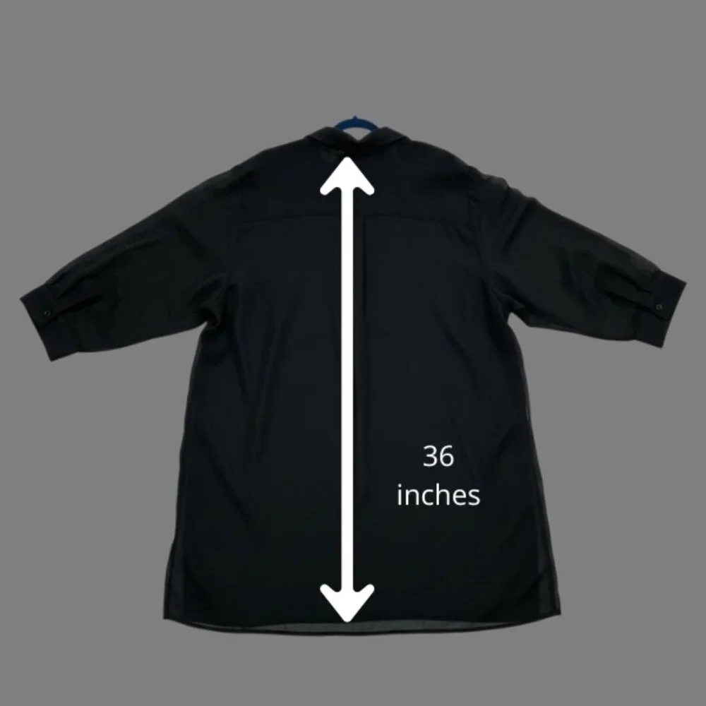 NWT Torrid Chiffon Twist Front Tunic Deep Black Size 5 (28) - Picture 8 of 10